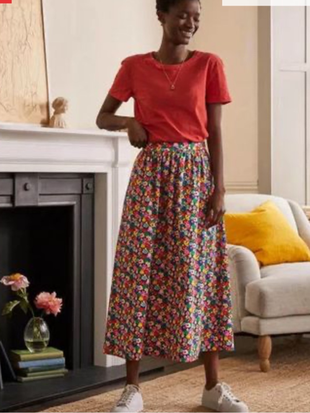 Boden Cotton Sateen Skirt, sz 8